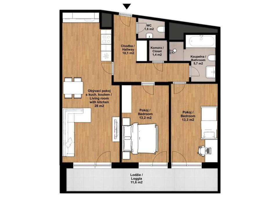 Luxury Apartment In Prague And Free Parking Exterior photo